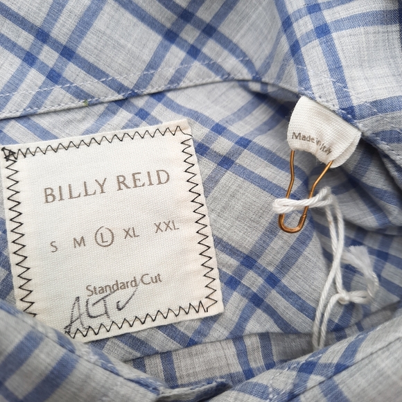 NEW Billy Reid Plaid Casual Button Up Shirt NWOT - Picture 11 of 12